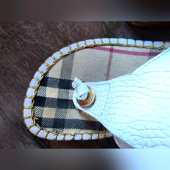 Burberry- Nova Check Thong Espadrille (White) - Picture 5 of 16